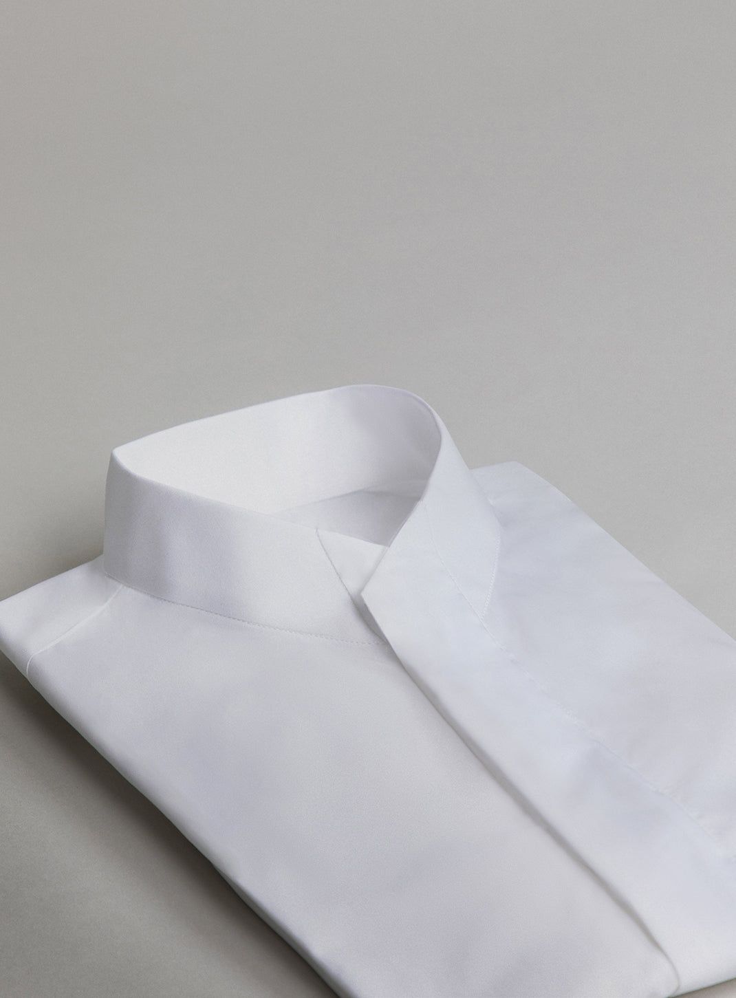 Chemise à Col Origami en Popeline Blanche
