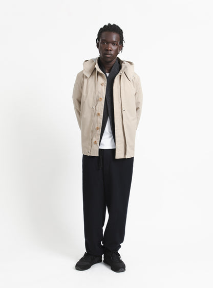 Multi Pocket Flapped Parka in Beige Teflon