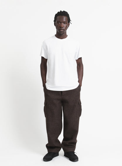 Short Raglan Sleeve T-Shirt in White Washed Cotton