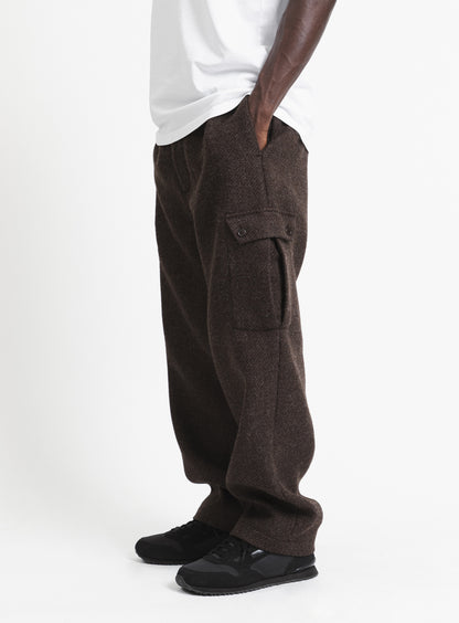 Cargo Pants in Chocolate 100% Italian Wool