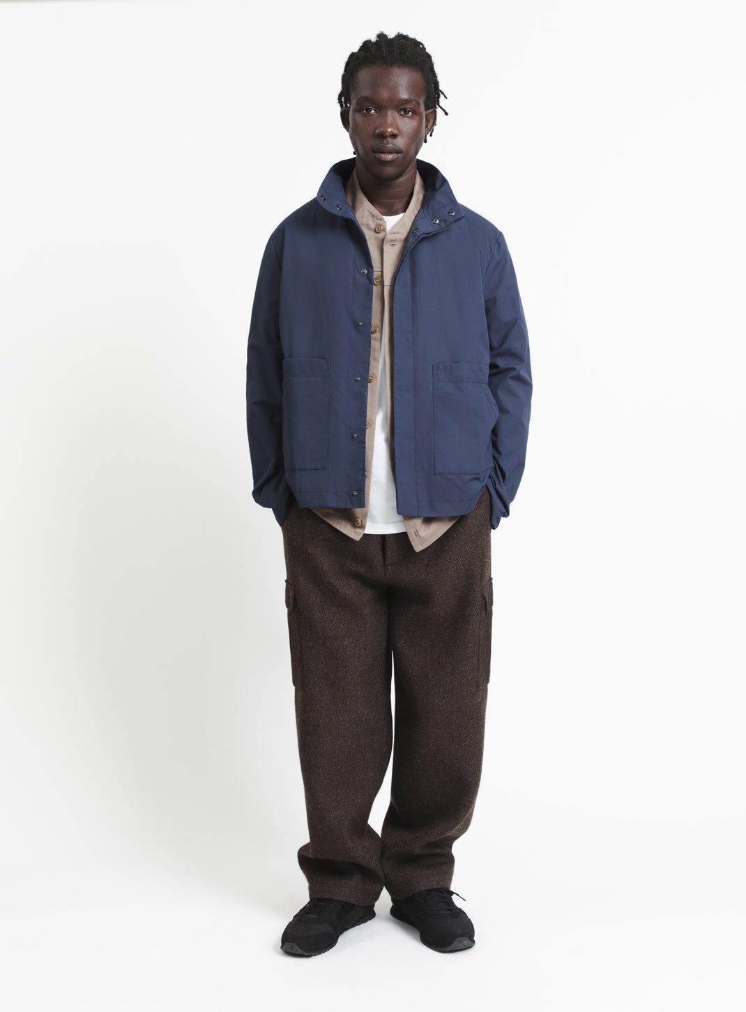 Safari Jacket in Navy Blue Ripstop