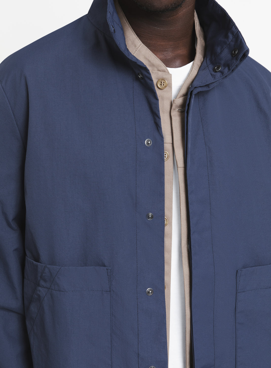 Safari Jacket in Navy Blue Ripstop