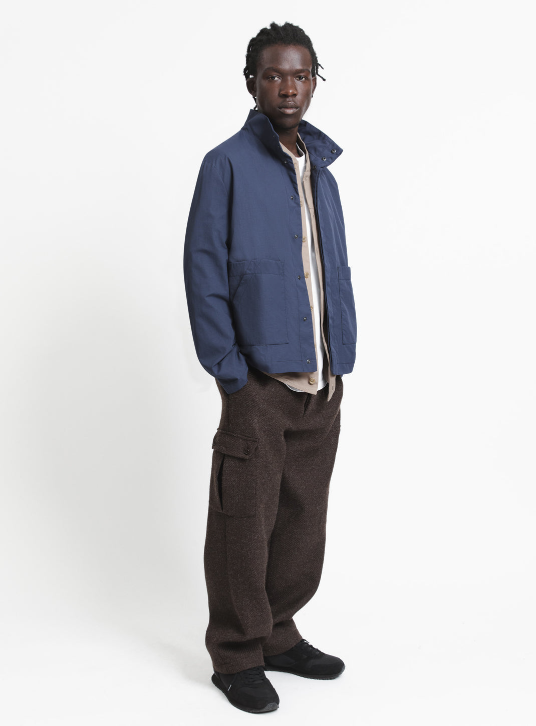 Safari Jacket in Navy Blue Ripstop