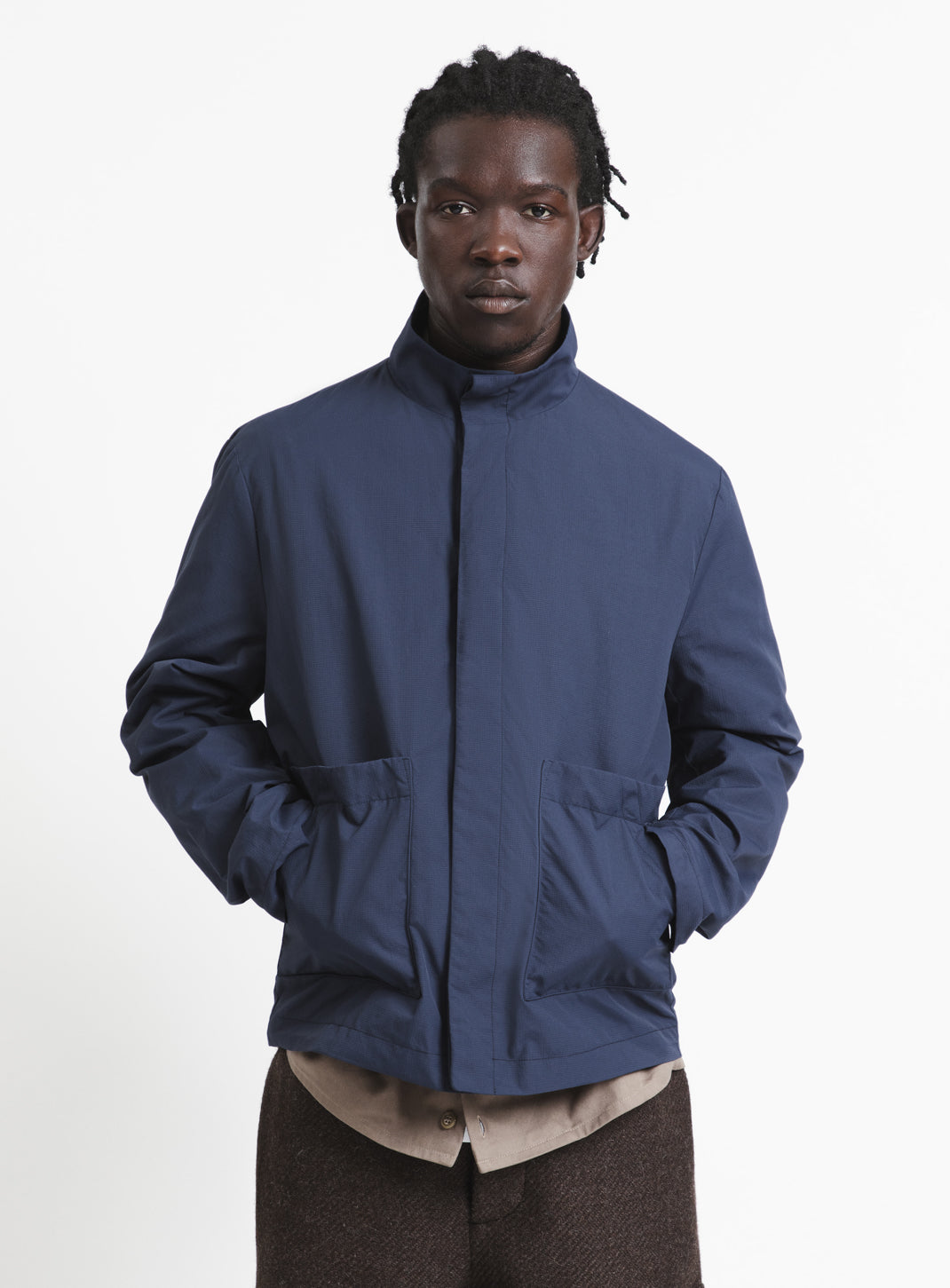 Safari Jacket in Navy Blue Ripstop