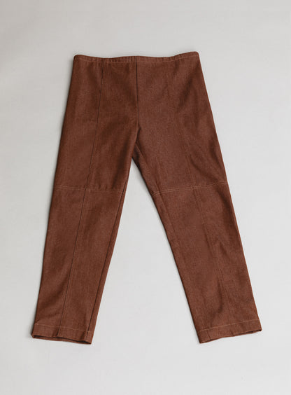 Lines Pants in Tobacco Denim Canvas