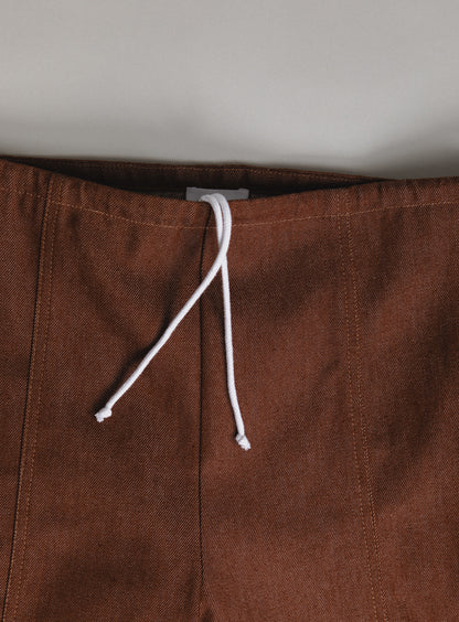Lines Pants in Tobacco Denim Canvas