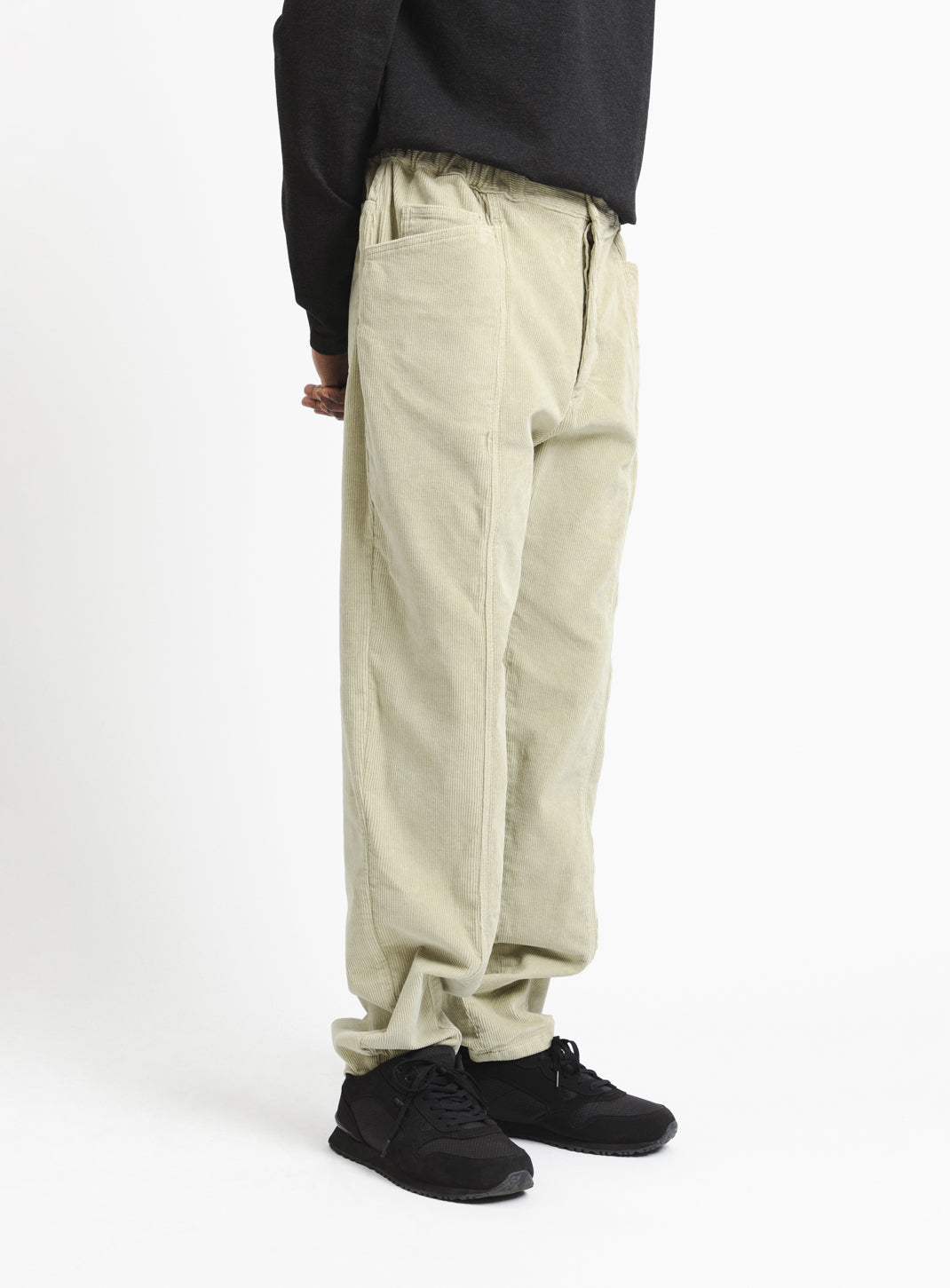 5 Pockets Pants with Front Cuts in Ginger Corduroy