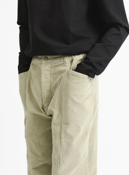 5 Pockets Pants with Front Cuts in Ginger Corduroy