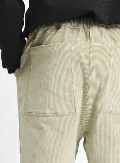 5 Pockets Pants with Front Cuts in Ginger Corduroy