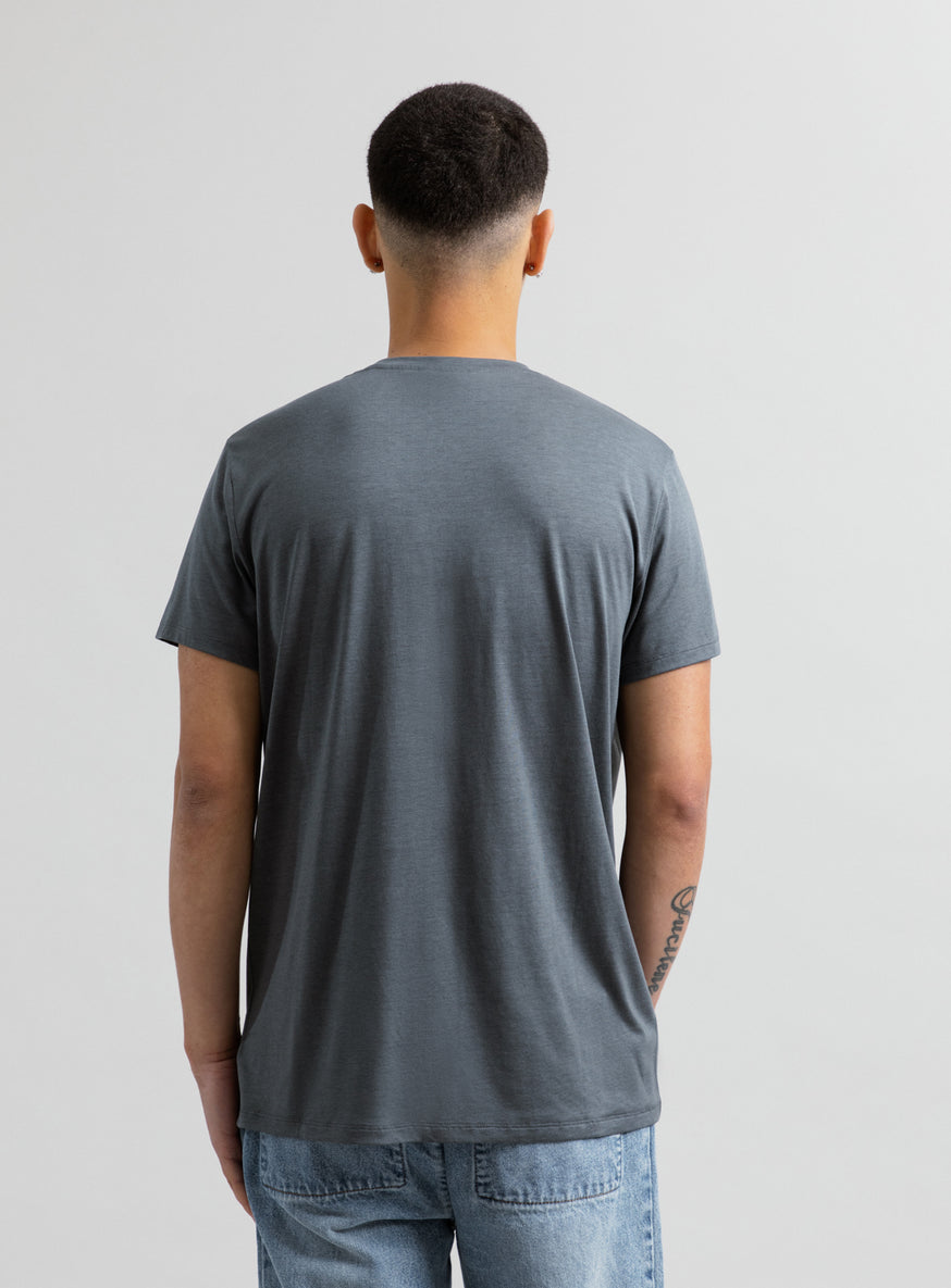 Short Sleeve T-Shirt in Lead Grey Eucalyptus & Cotton