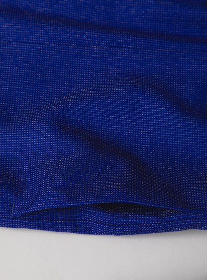 Lines Overshirt in Electric Blue Technical End-on-End