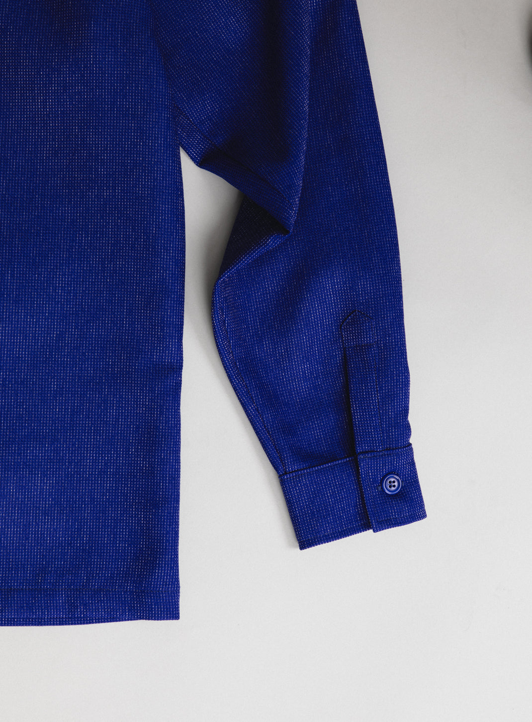 Lines Overshirt in Electric Blue Technical End-on-End