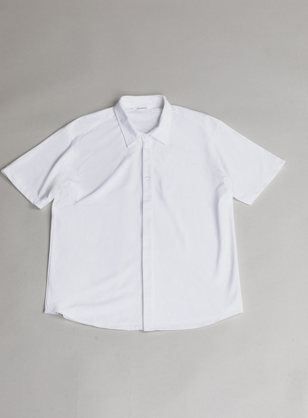 Polo Chemisette in White Cotton Piqué