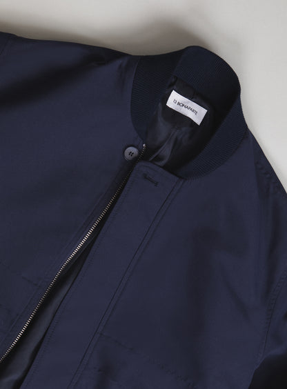 Light Sport Parka in Navy Blue Technical Microfiber
