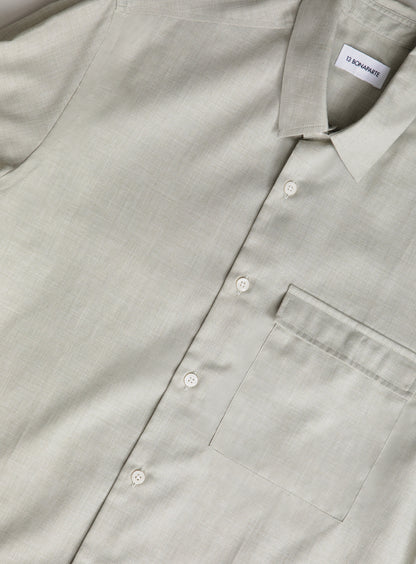 Shirt with Chest Pocket in Almond End-on-End