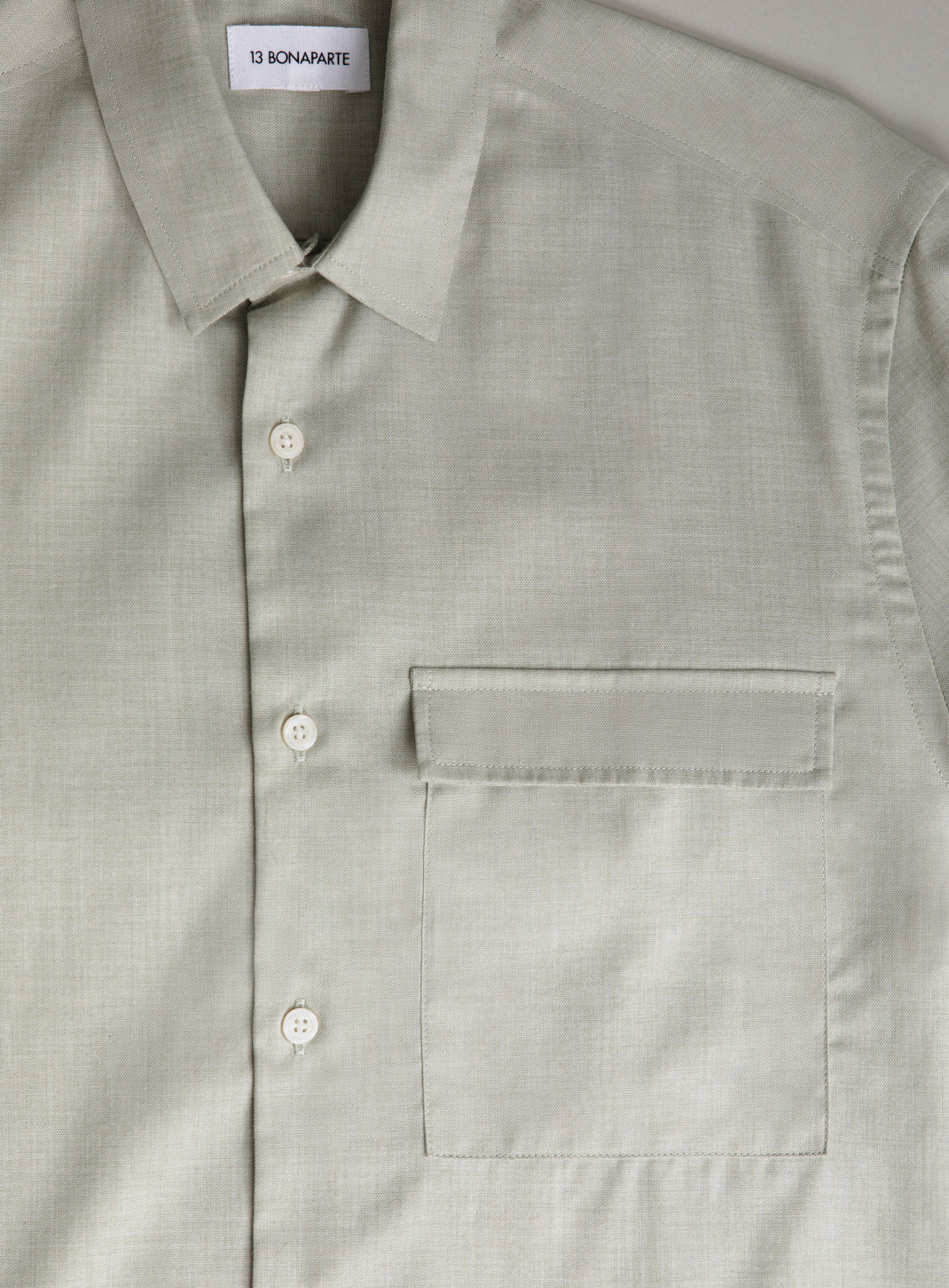 Shirt with Chest Pocket in Almond End-on-End