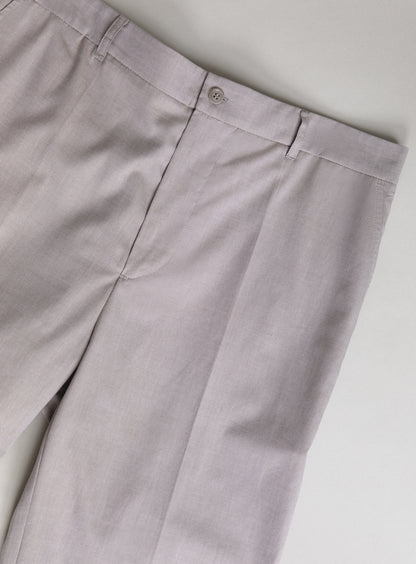 Cuffed Pants in Greige Oxford