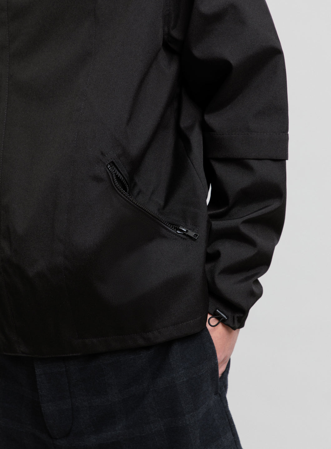 Parachute Parka in Black Grained Nylon