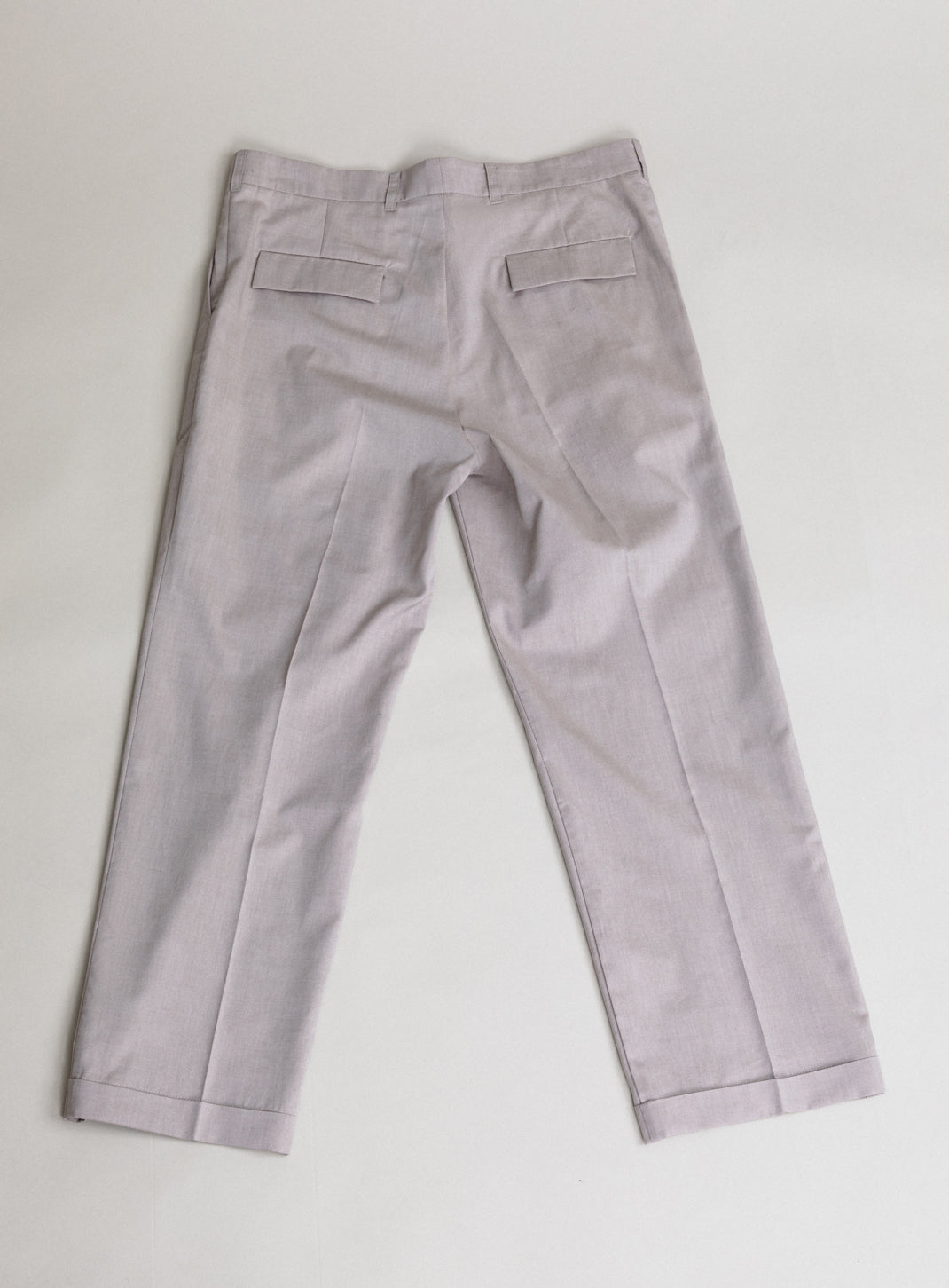 Cuffed Pants in Greige Oxford