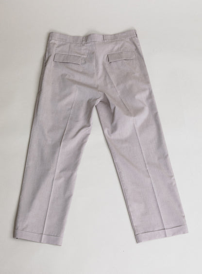 Cuffed Pants in Greige Oxford