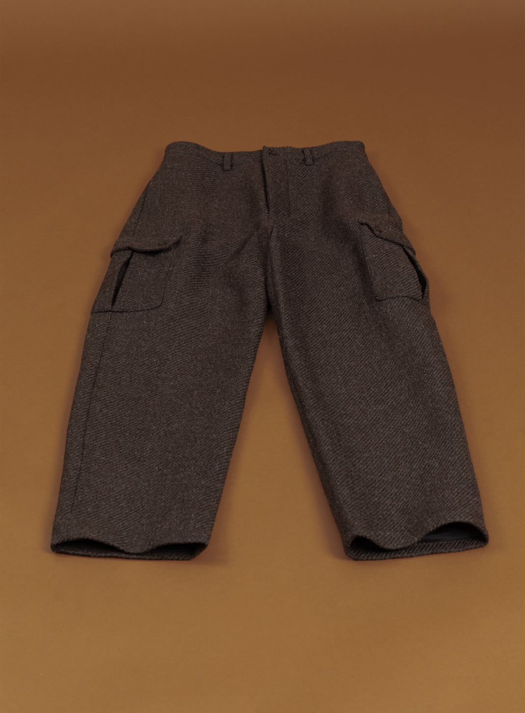 Cargo Pants in Chocolate 100% Italian Wool