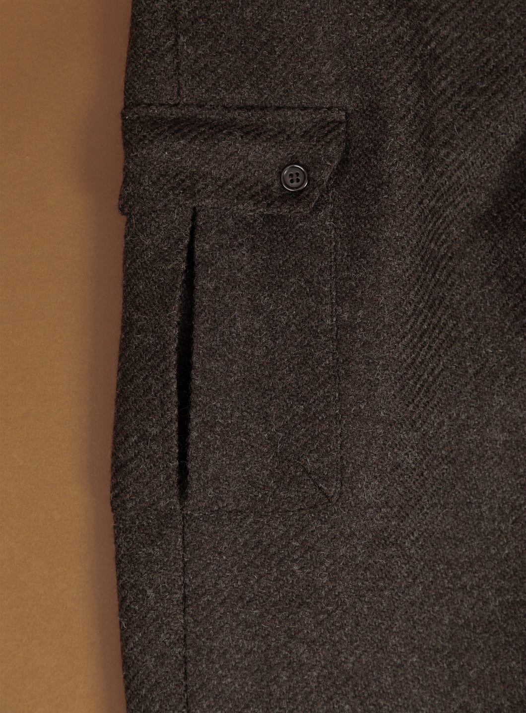 Cargo Pants in Chocolate Italian Wool