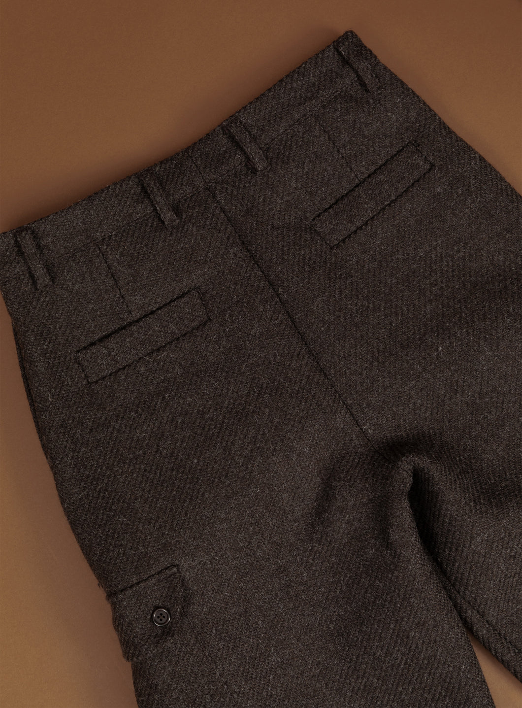 Cargo Pants in Chocolate Italian Wool