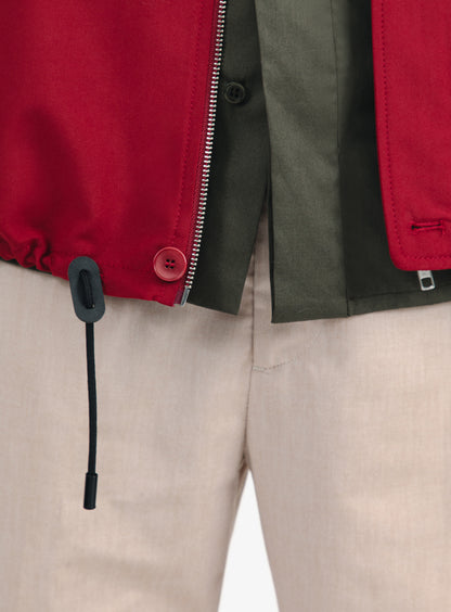 Sport Parka in Red Technical Microfiber