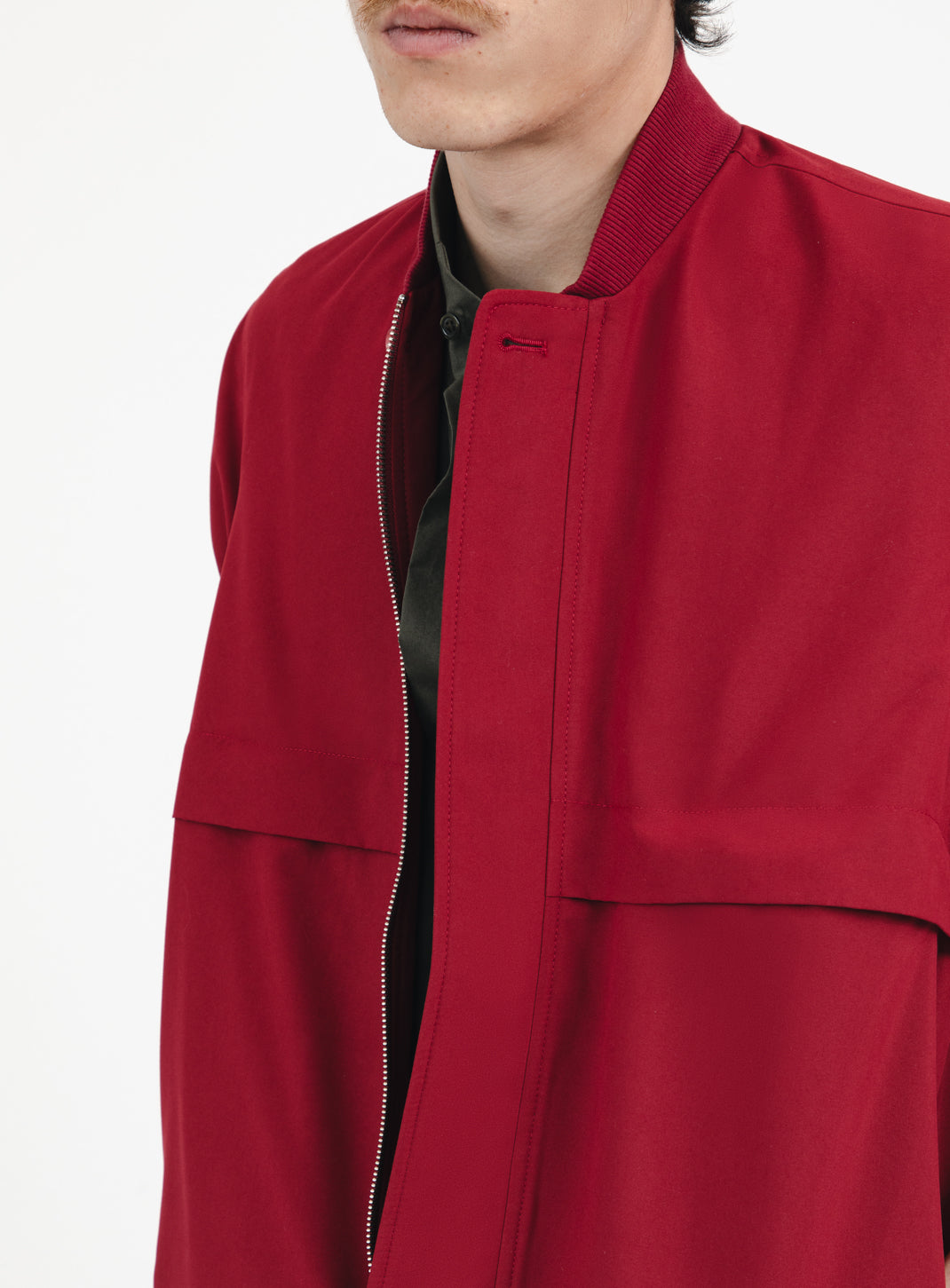 Sport Parka in Red Technical Microfiber