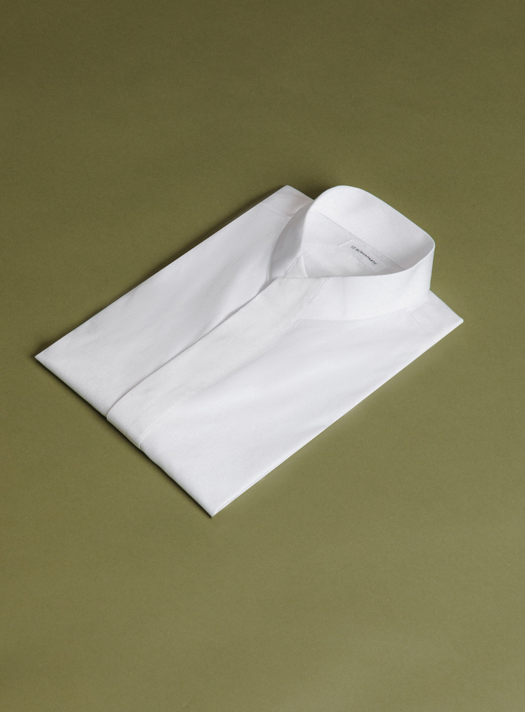 Origami Collar Shirt in White Poplin