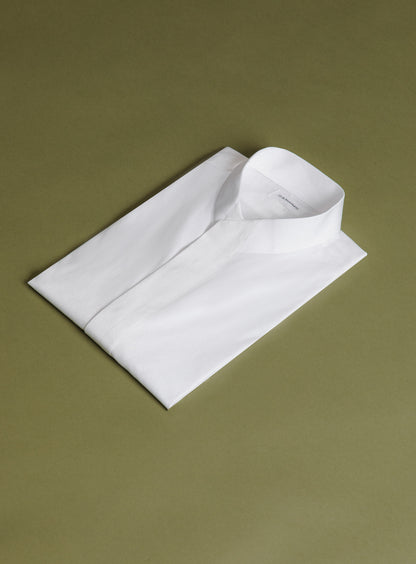 Origami Collar Shirt in White Poplin