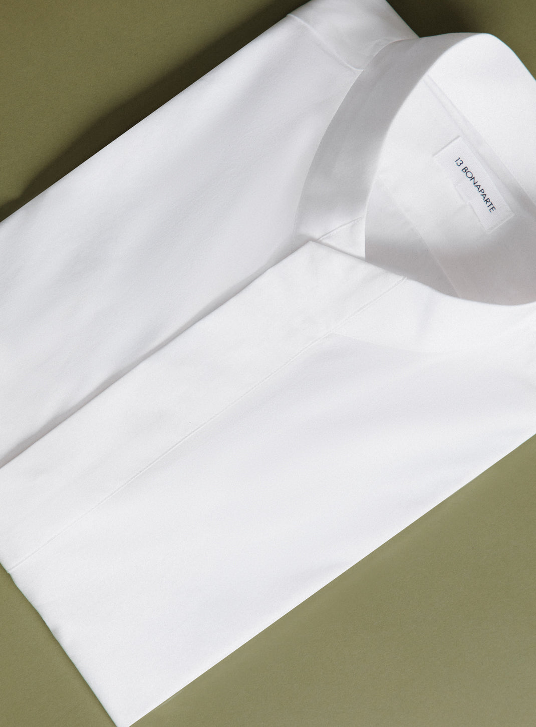Origami Collar Shirt in White Poplin