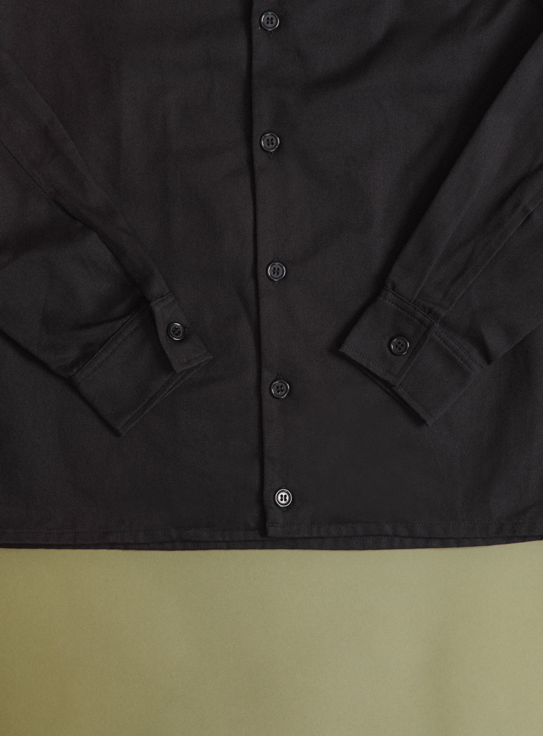 Murano Collar Overshirt in Ink Cotton Gabardine