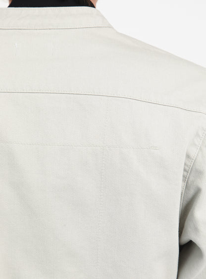 Chinese Jacket in Chalk Overdyed Denim