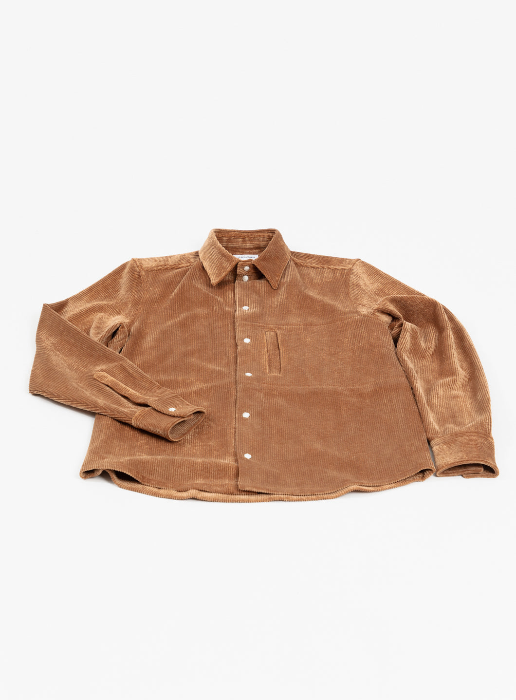 Window Pocket Overshirt in Apricot Washed Corduroy