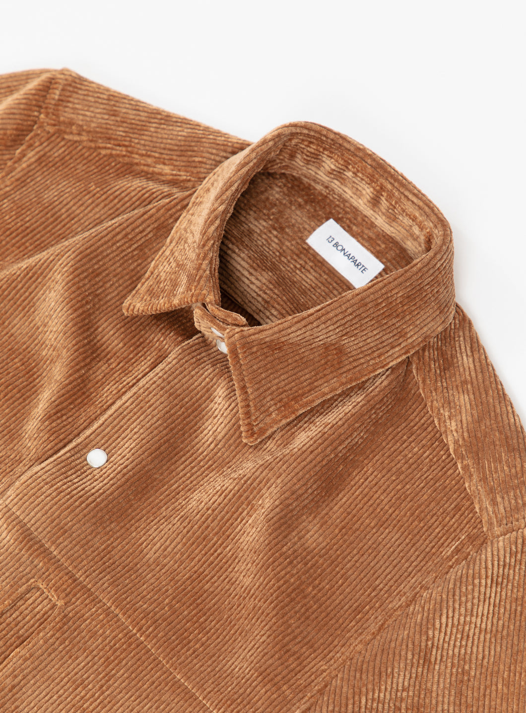 Window Pocket Overshirt in Apricot Washed Corduroy