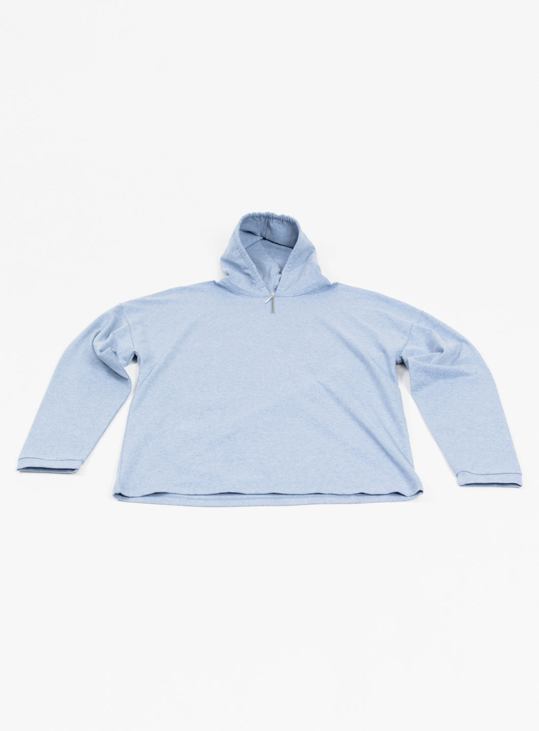 Hooded T-Shirt in Baby Blue Cotton & Elastane