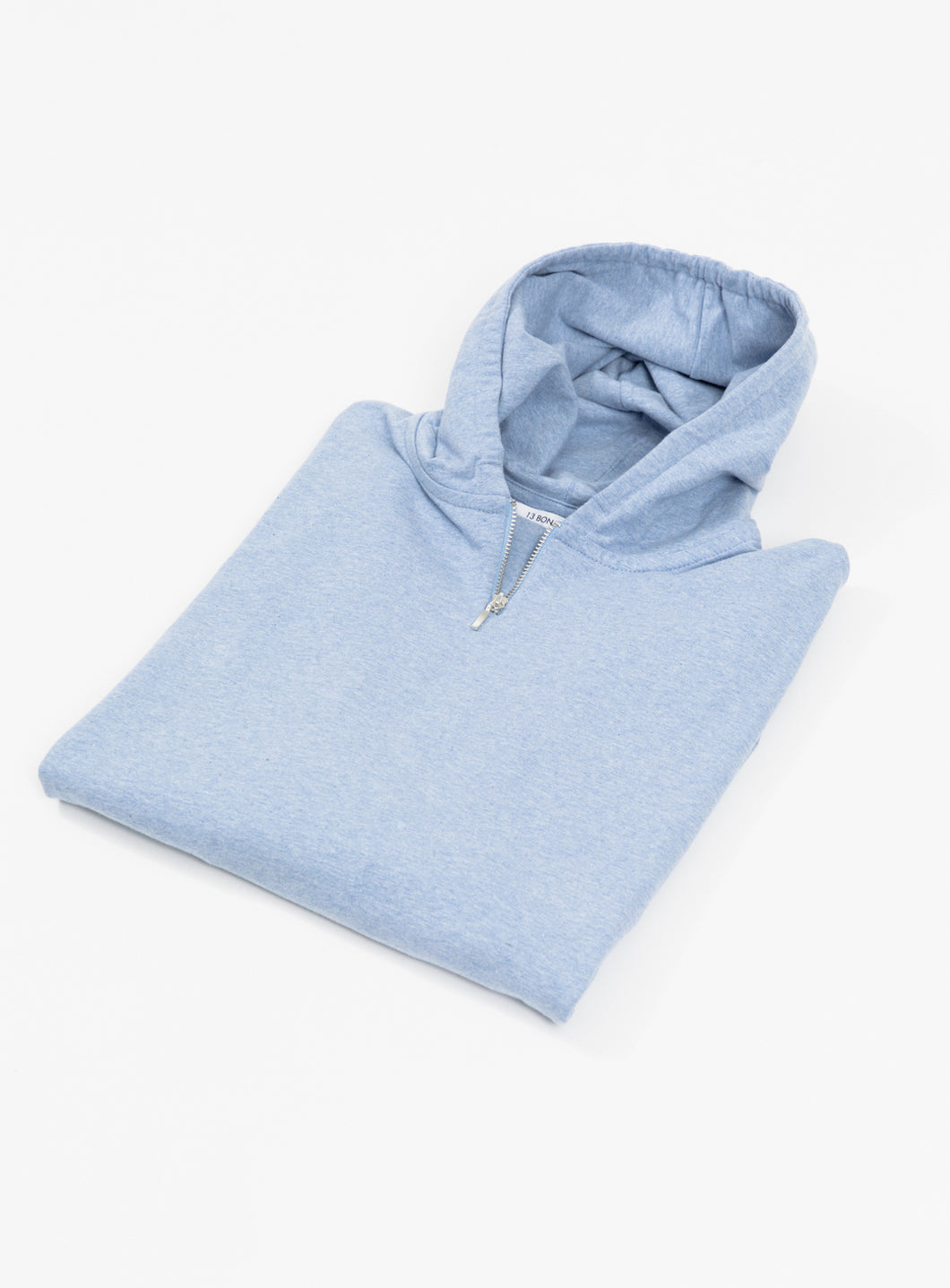 Hooded T-Shirt in Baby Blue Cotton & Elastane