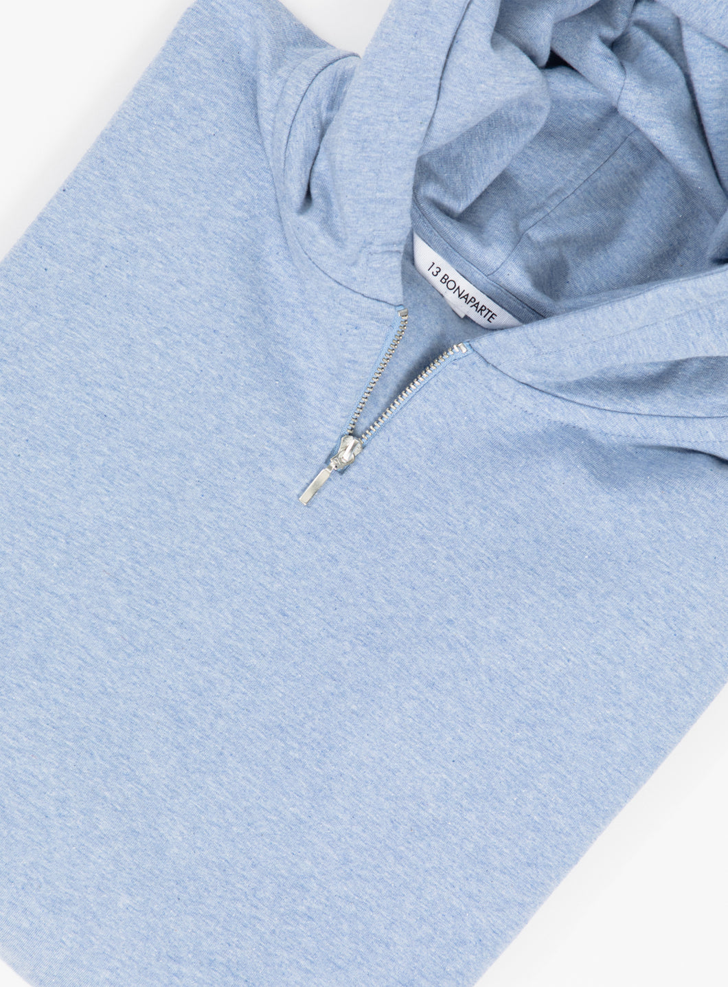 Hooded T-Shirt in Baby Blue Cotton & Elastane