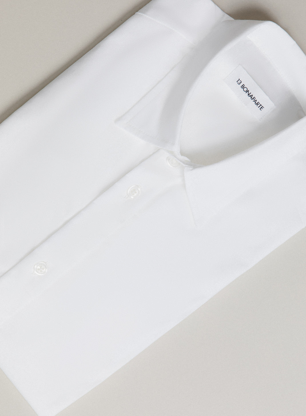 Chemise à Patte Polo en Popeline Blanche