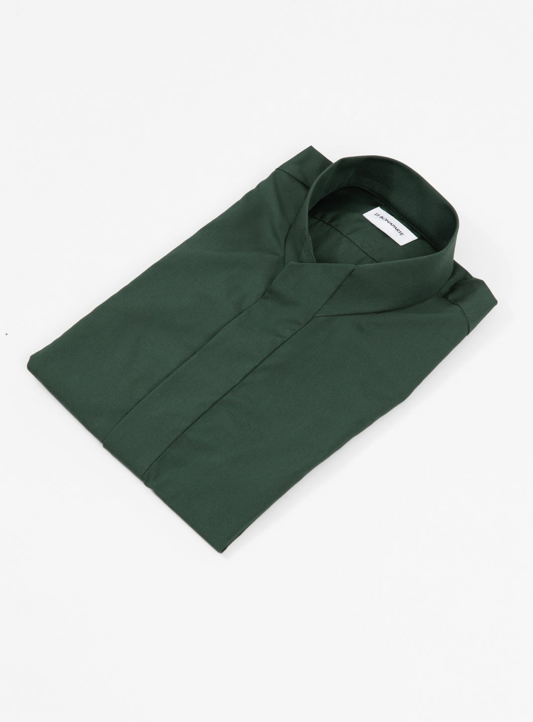 Origami Collar Shirt in English Green Poplin