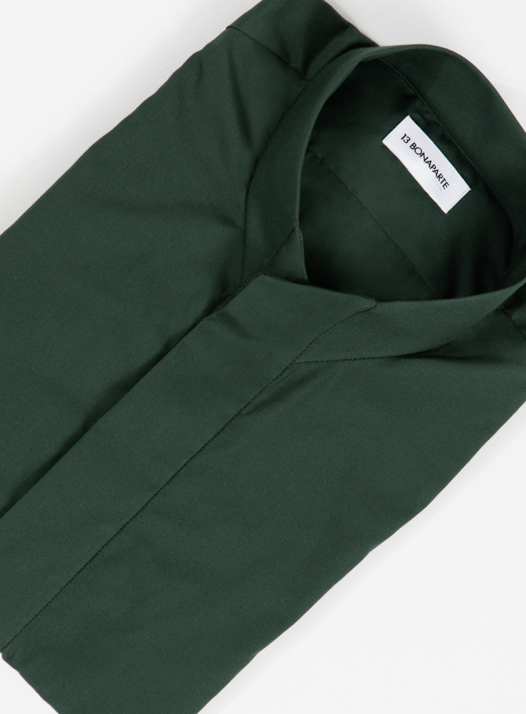 Origami Collar Shirt in English Green Poplin