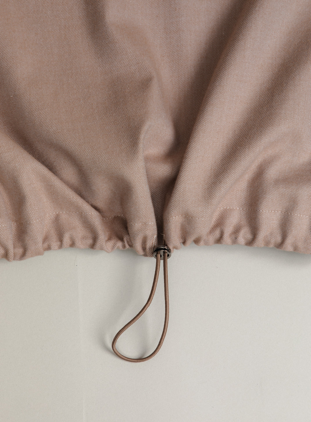 Large Neck Sweatshirt in Taupe Cotton Flannel