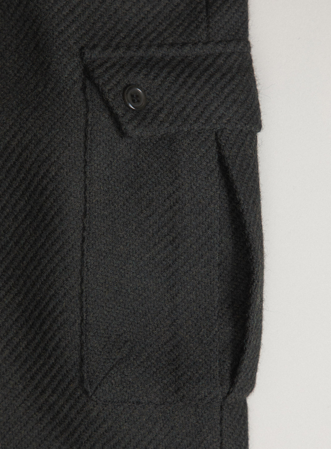 Cargo Pants in Dark Olive 100% Italian Wool