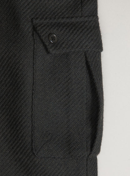 Cargo Pants in Dark Olive 100% Italian Wool
