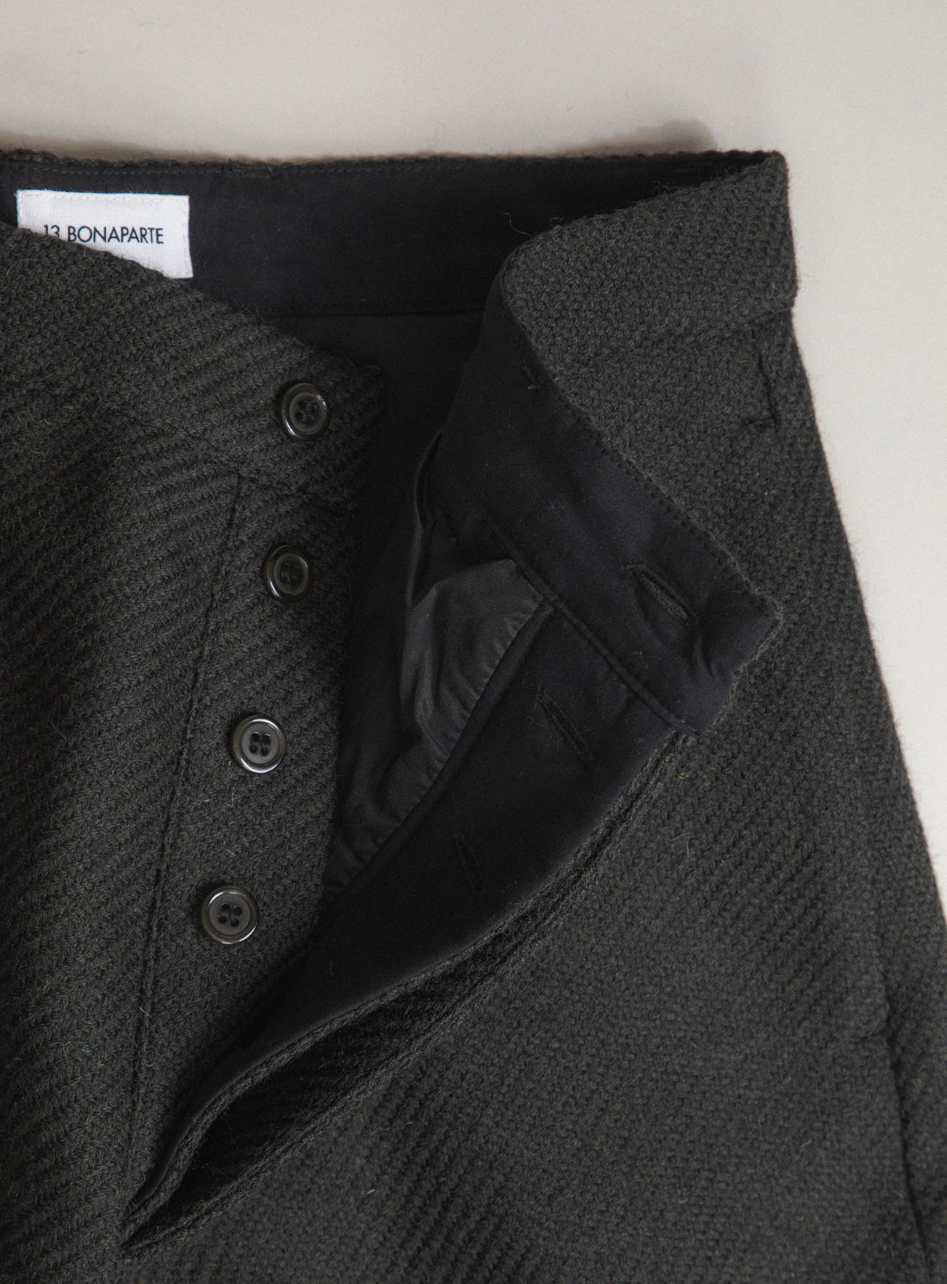 Cargo Pants in Dark Olive 100% Italian Wool