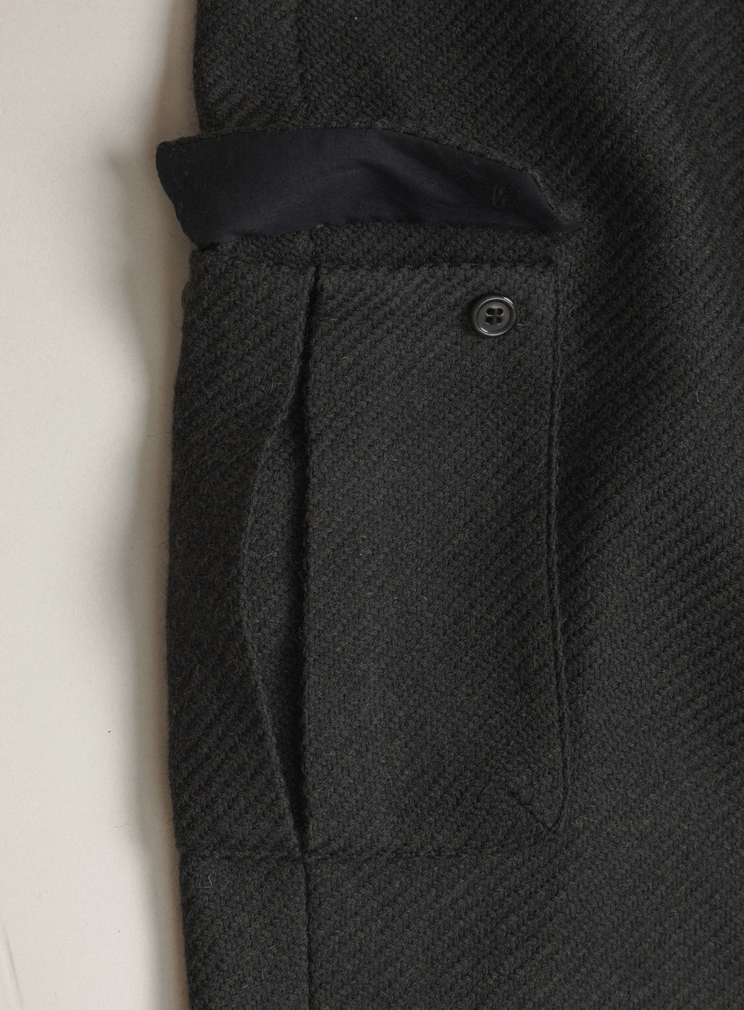 Cargo Pants in Dark Olive 100% Italian Wool