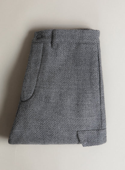 Cargo Pants in Light Gray 100% Italian Wool