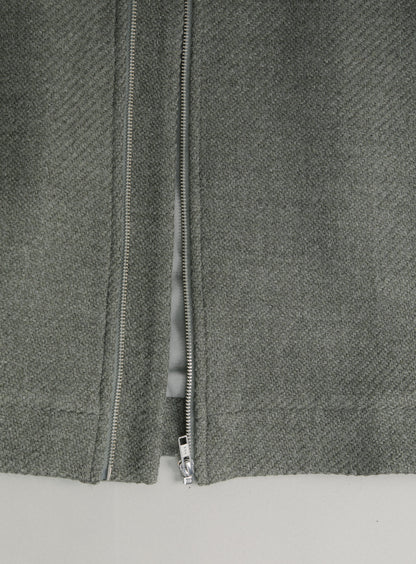 X Collar Puffer Jacket in Clay 100% Italian Wool