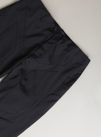 Bionic Pants in Navy Blue Grained Nylon
